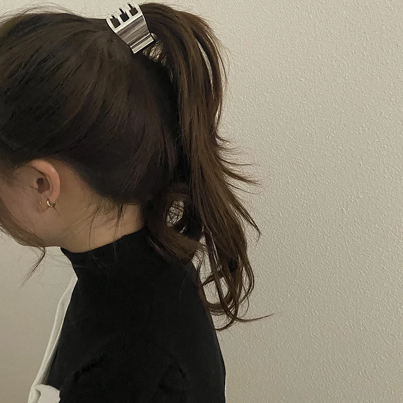 Женские металлические заколки серебристого цвета 1 шт. модные заколки-пряжки для