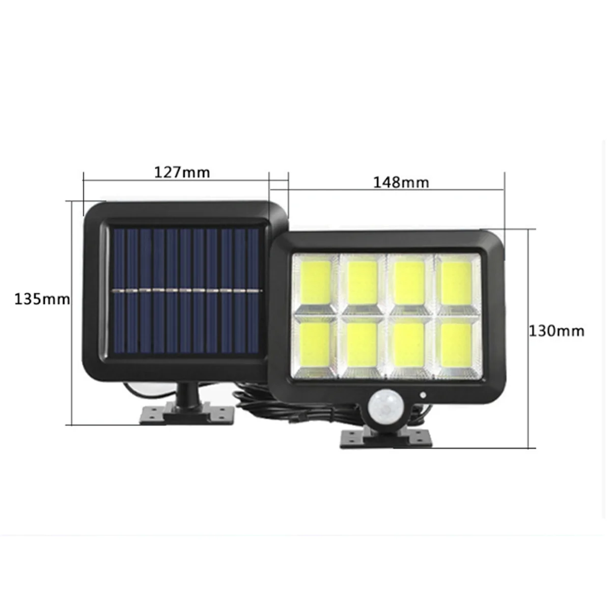 Водонепроницаемый настенный светильник на солнечной батарее с датчиком