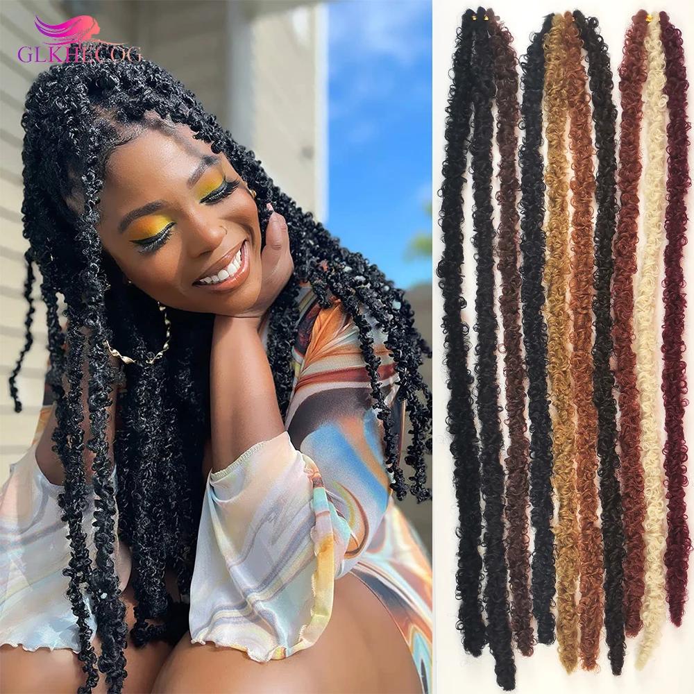 

20Inch Marley Braiding Crochet Hair Kinky Twist Synthetic Pre-Separated Springy Afro Twist Hair For Butterfly Locs Braids