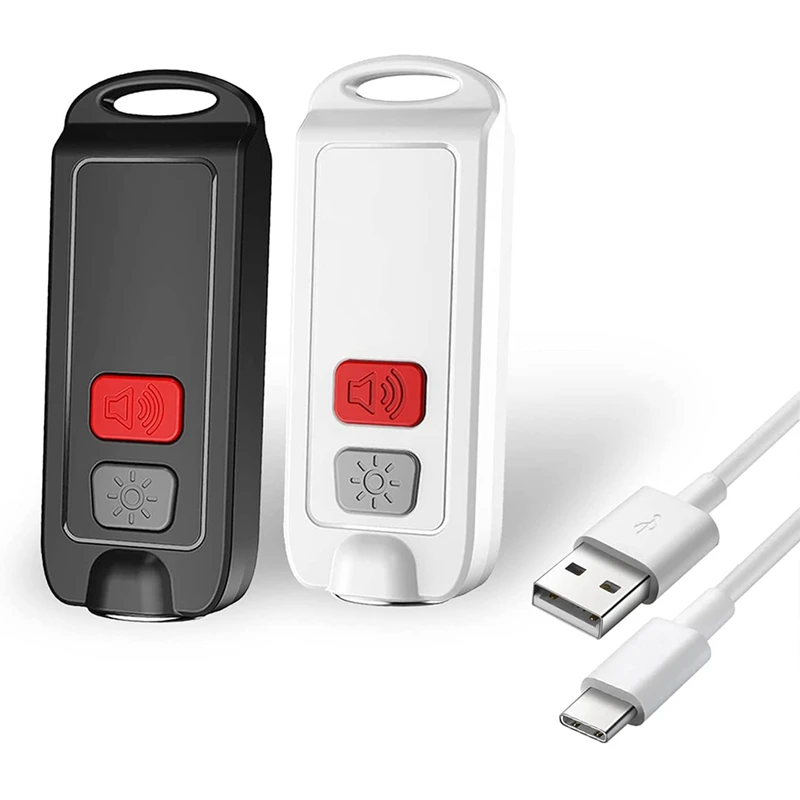 

Safe Sound Personal Alarm - 130DB Rechargeable Keychain Alarm With LED Flashlight Safe Sound For Women Child Seniors