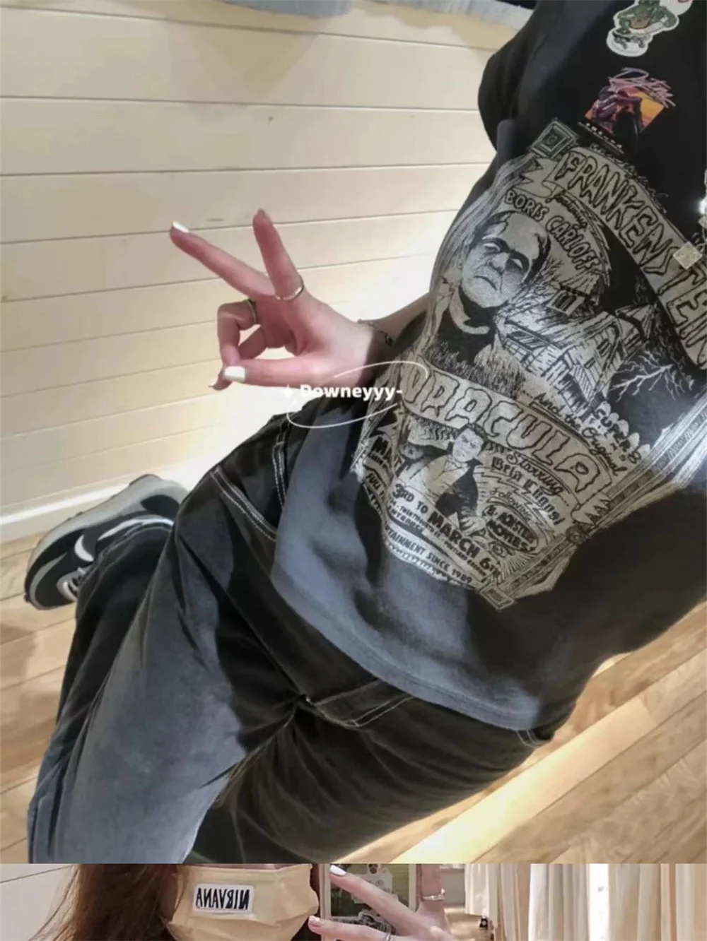 Женская футболка PUWD с графическим рисунком 2024 Повседневная винтажная тонкая