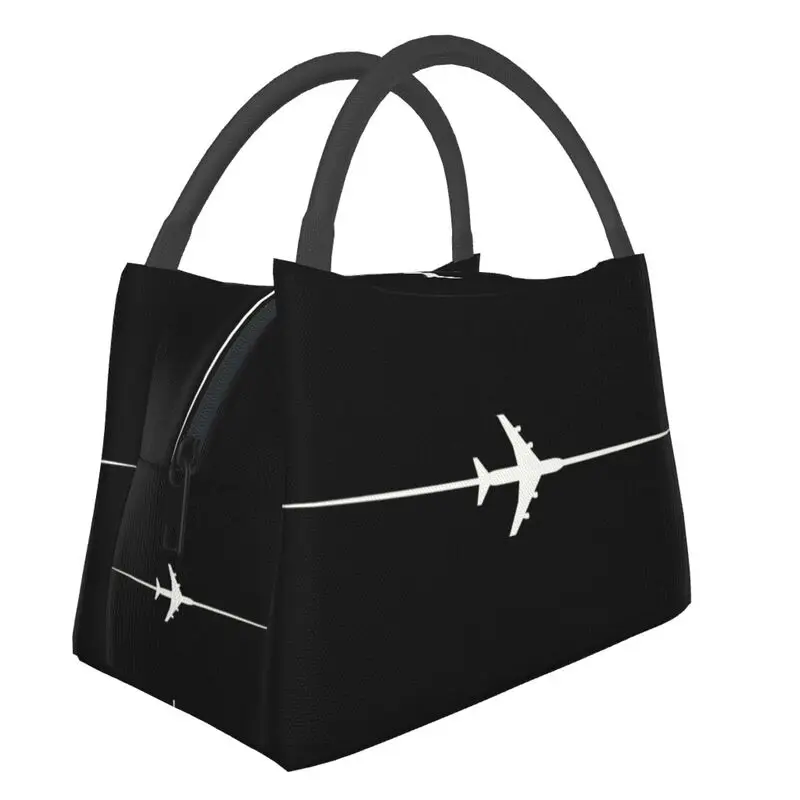 

Lunch Crossing Aviator Picnic Bag Thermal For Insulated School Resuable Airplane Lunch Box Women Bags Pilot Plane Food Aviation