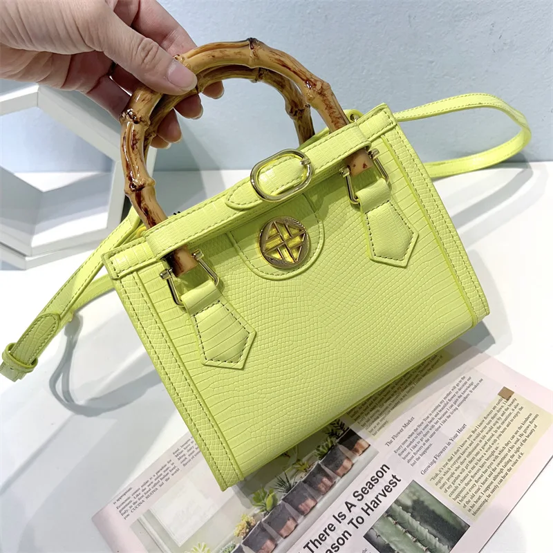 2023 New Quality Luxury Bamboo Handle Purses And Handbags Designer Leather Shoulder Crossbody Bags For Women Fashion Tote
