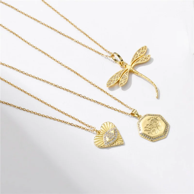 Женское ожерелье с подвеской глаза любви |