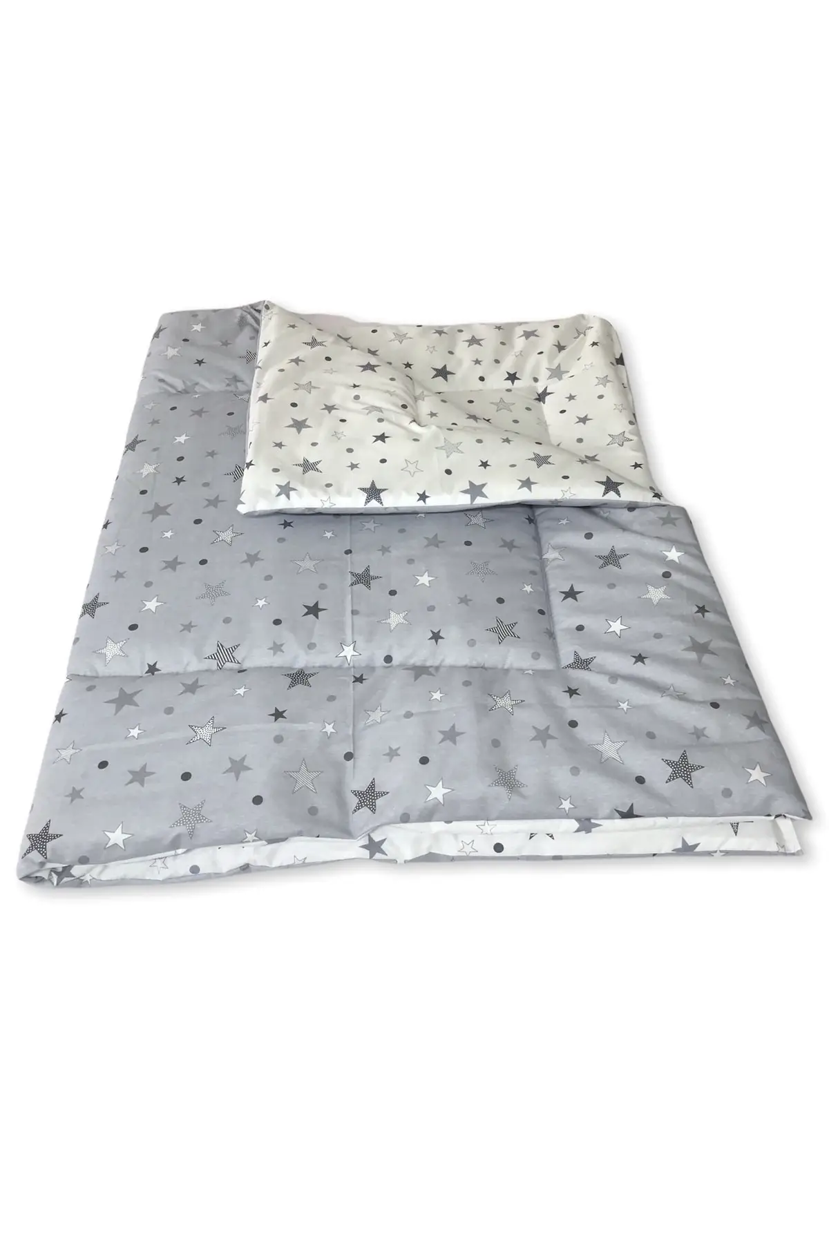 Cotton Baby Child Quilt 130x200 Cm Sizes gray White Star Fiber Baby & Child Quilt Home Textile Textile &