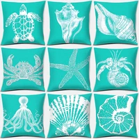 marine and submarine plants and animals series pattern pattern pillowcase square pillowcase home office decoration 45cm45cm