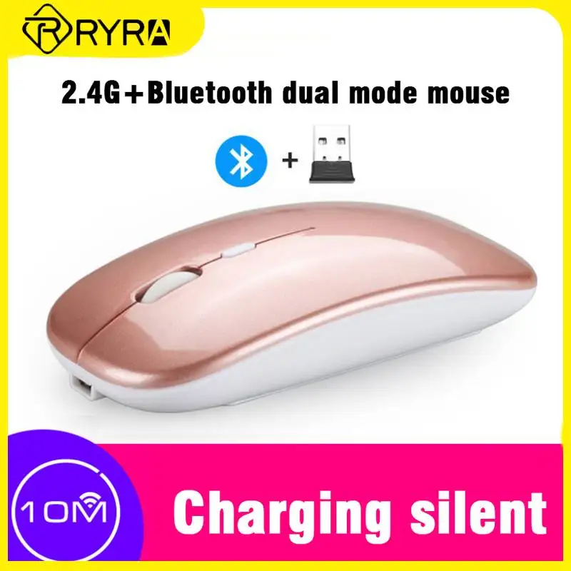 

RYRA New 2.4Ghz Wireless Mouse Rechargeable USB Mice 1600 DPI Silent Gaming Mouse Optical 4 Button Mause For PC Laptop Computer