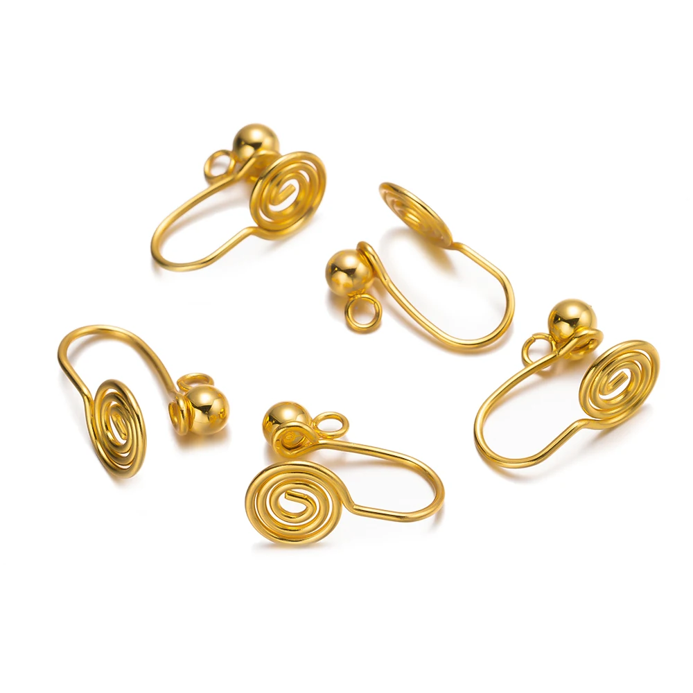 10 шт. зажимы для ушей из нержавеющей стали спиральная катушка от комаров основа