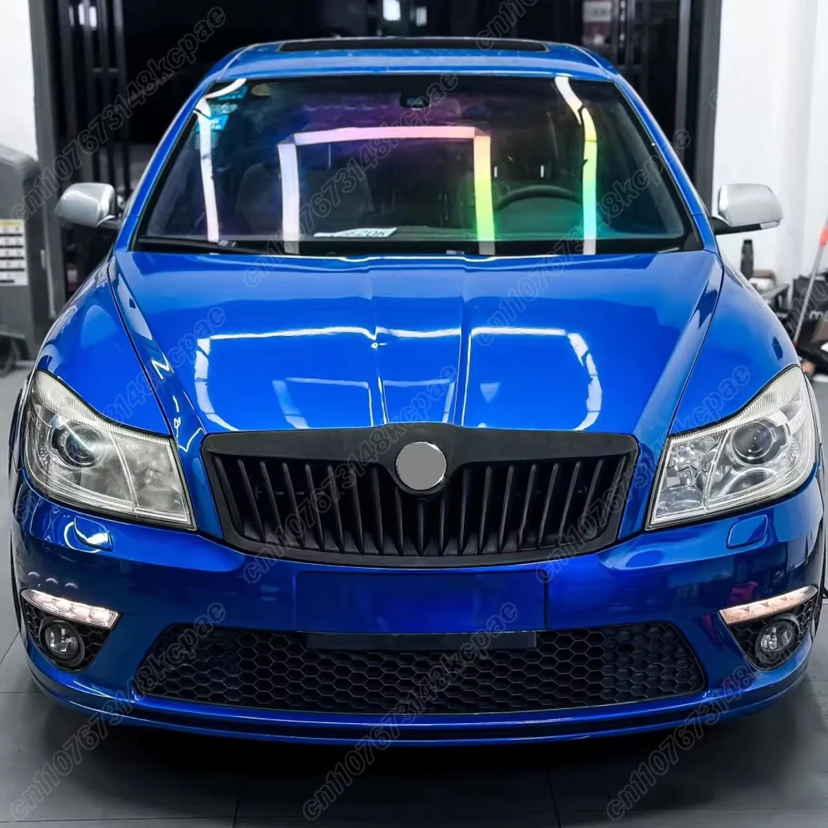 Фото Для Skoda Octavia Grill 2011 2012 2013, автомобильная передняя решетка воздухозаборника, передняя решетка рассеивания тепла, декоративные аксессуары, комплект кузова №4
