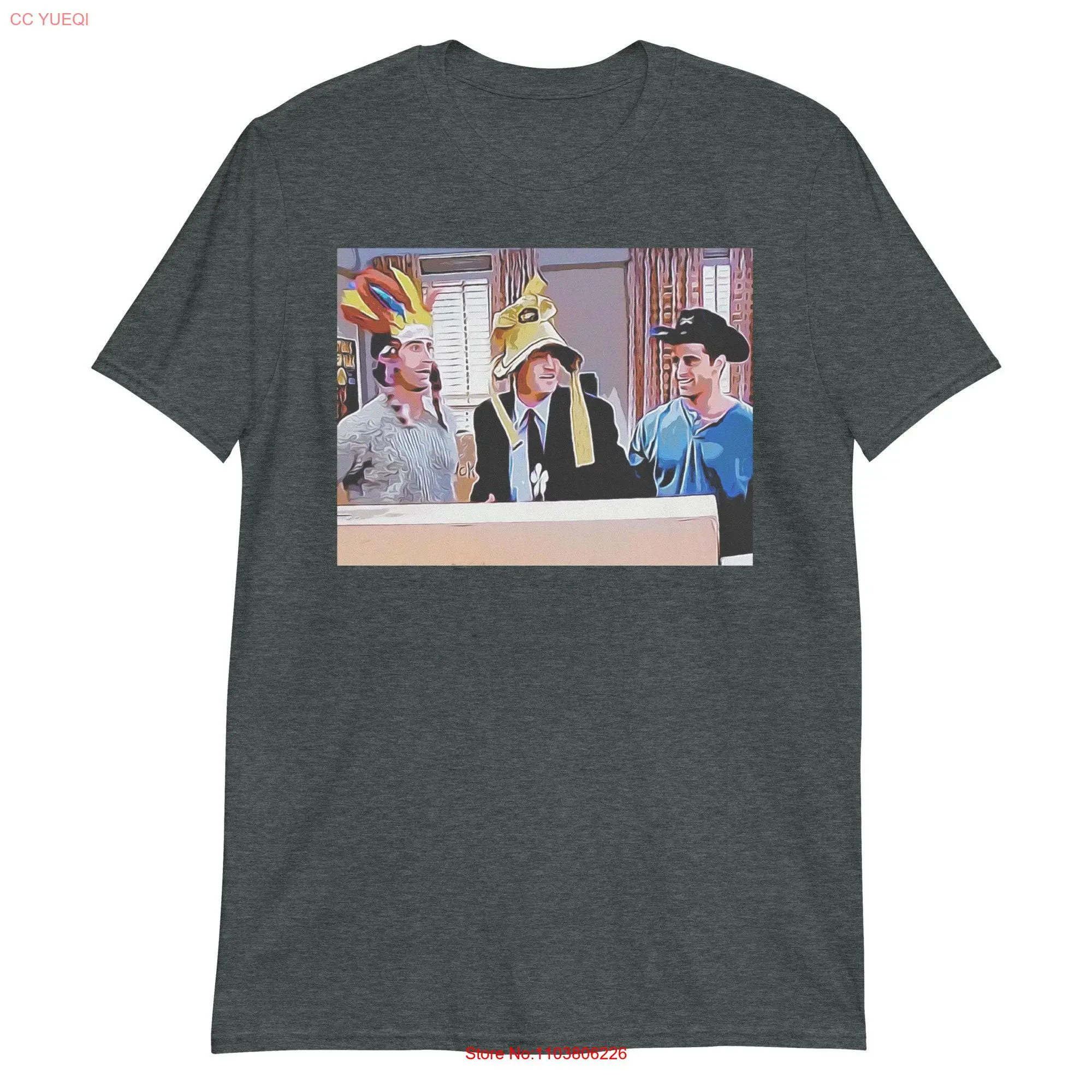 T Shirt Friends PrinT Chandler Bing Joey Tribbiani Ross Geller long or short sleeves