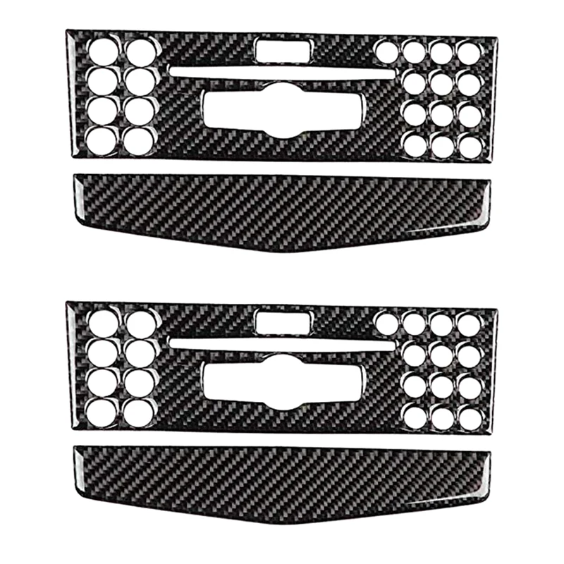 

4X Car Center Console Navigation Air Conditioning Panel Cover CD Control Panel Cover For Mercedes-Benz W204 2007-2010