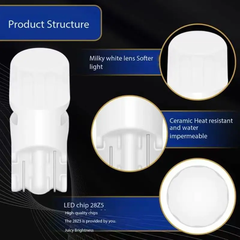 Лампа Canbus Fenikso T10 W5W 0 5 Вт 12 В лм 10 шт.