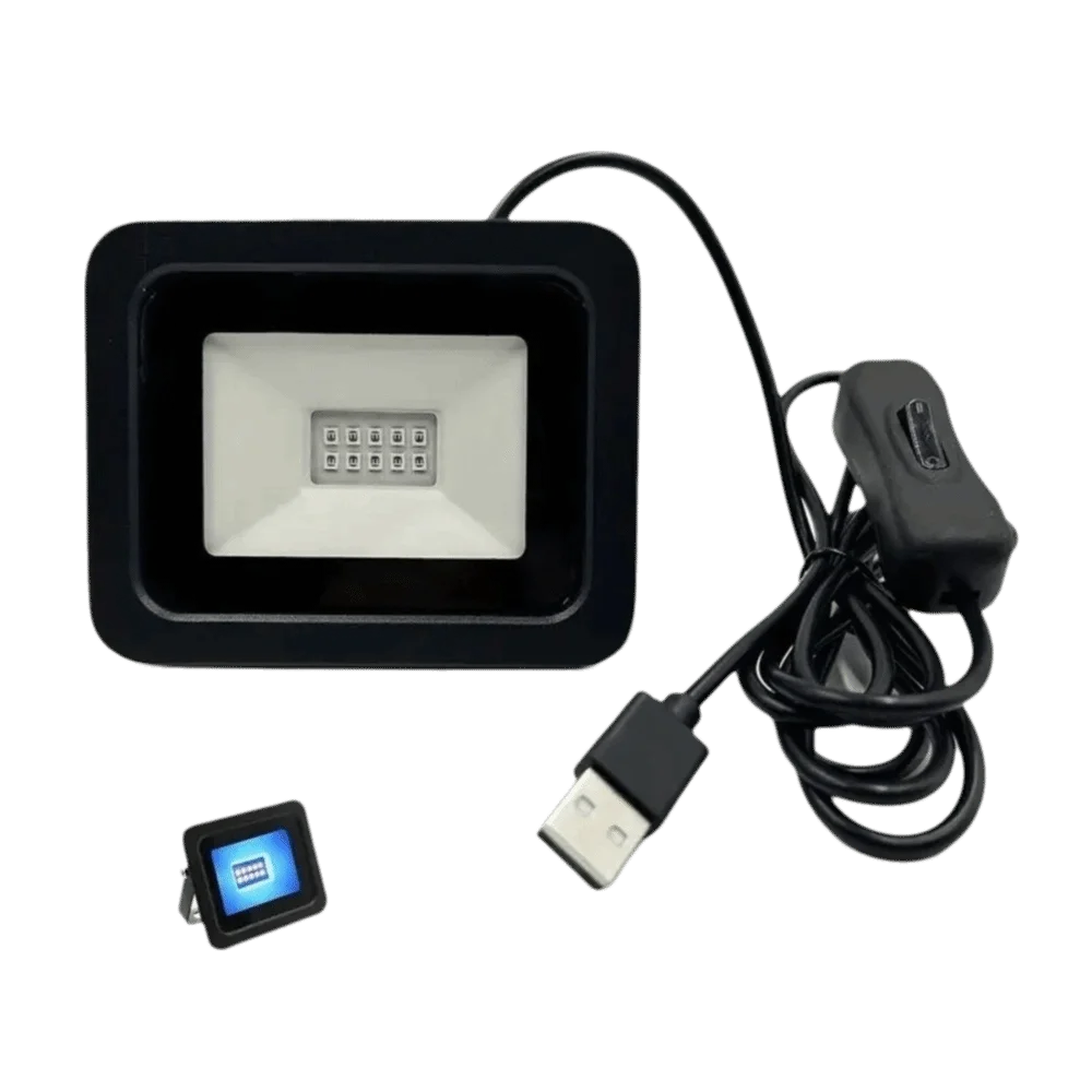 

5 В USB УФ светодиодный прожектор 10 Вт Мощность 395 нм Длина волны УФ-люминесцентный свет Водонепроницаемый антибактериальный прожектор UVA