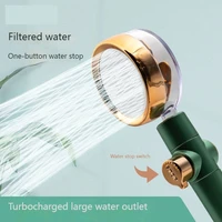 high pressure shower head water saving shower head 360 degrees rotating with fan shower nozzle rainfall bathroom accessories