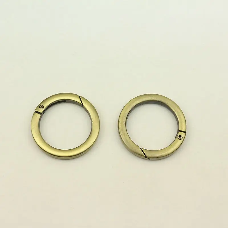 20Pcs 32mm Flat Metal Spring Rings Bag Strap Hook Buckle Handbag O Ring Connector Belt Clasp Dog Collar Buckles DIY Accessory