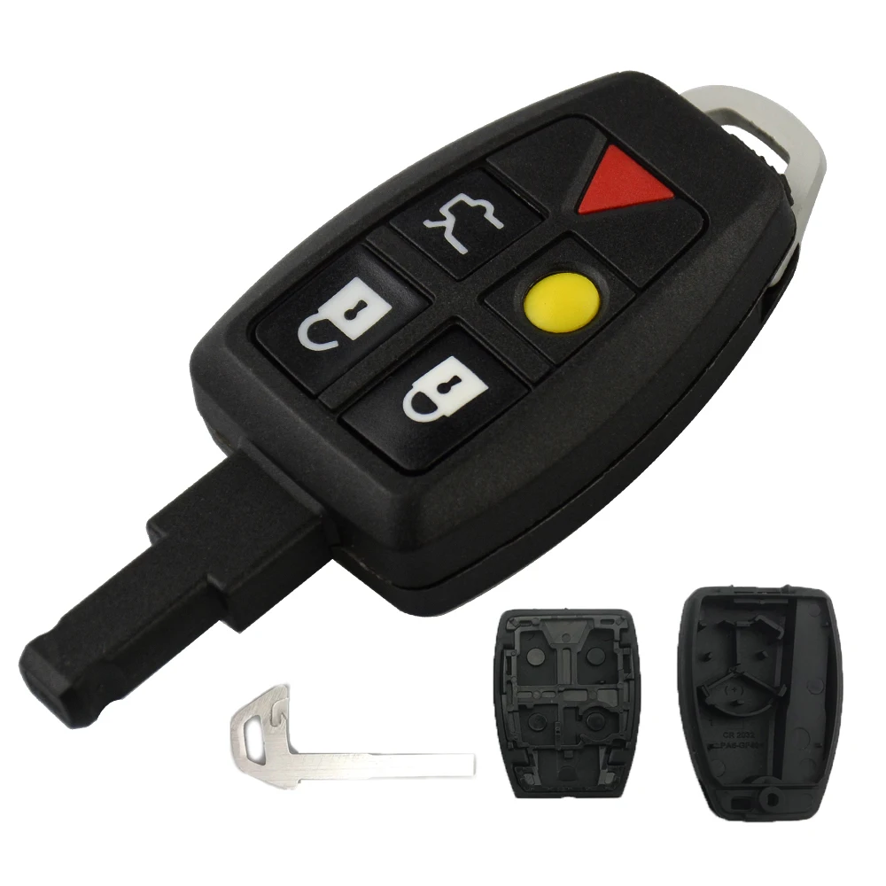 

Чехол Для Ключей YIQIXIN С 5 Кнопками Для Volvo C30 C70 XC90 V70 S40 S60 V50 2008-2011, Лезвие Для Вставки Смарт-карты