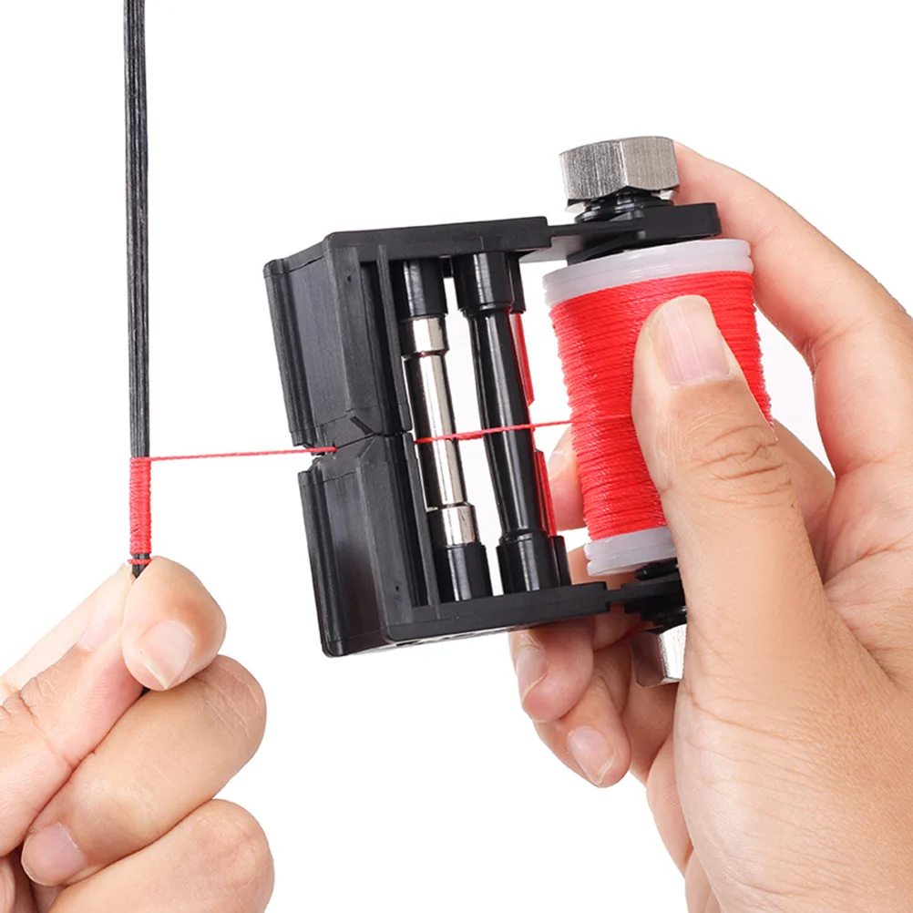 

Bow String Serving Jig Tool Aluminum Alloy Adjustable Tension Archery Winder for Various Bow