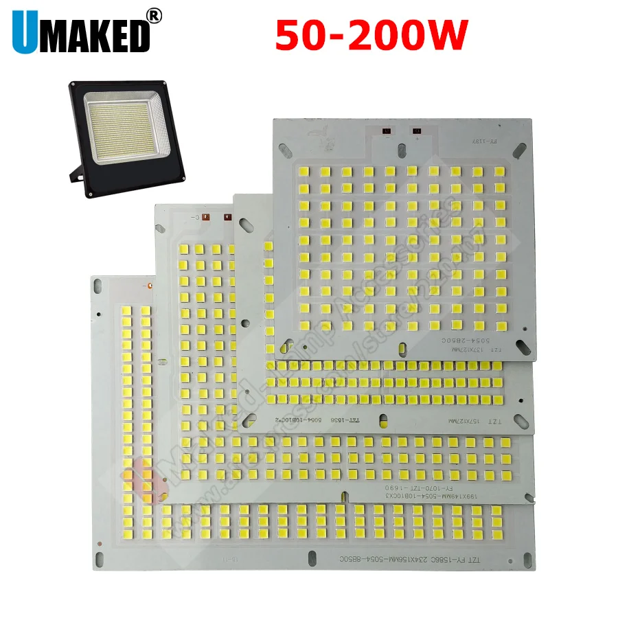 

50-200W 5054 Full Power LED Floodlight source, SMD Chip led PCB board Aluminum plate for outdoor lamp lawn light bay light