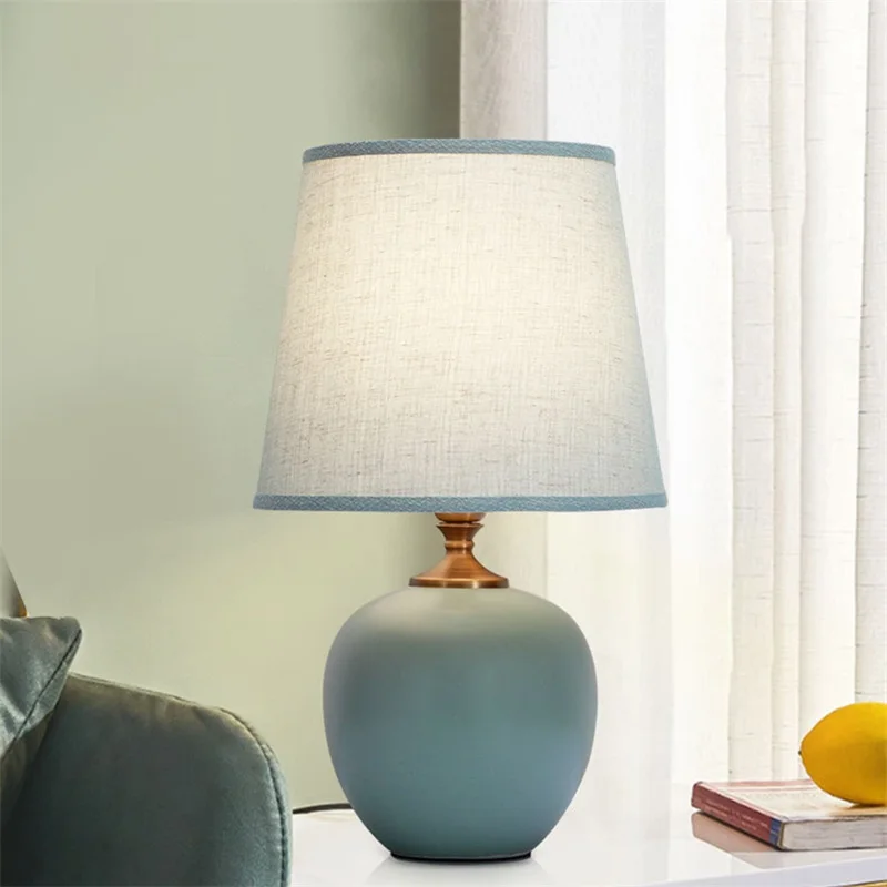 

Contemporary Ceramic Fashion Simple Light LED Lighting Decor Bedside Touch Control Table Lamp