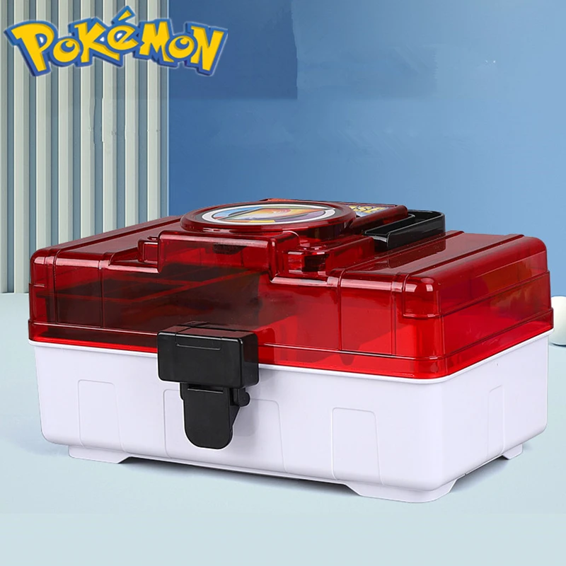 Новый пластиковый бокс для карточек Pokemon большой емкости, детские игрушки, серия игр испанский покер, хранение, подарки на день рождения, праздники и Рождество.