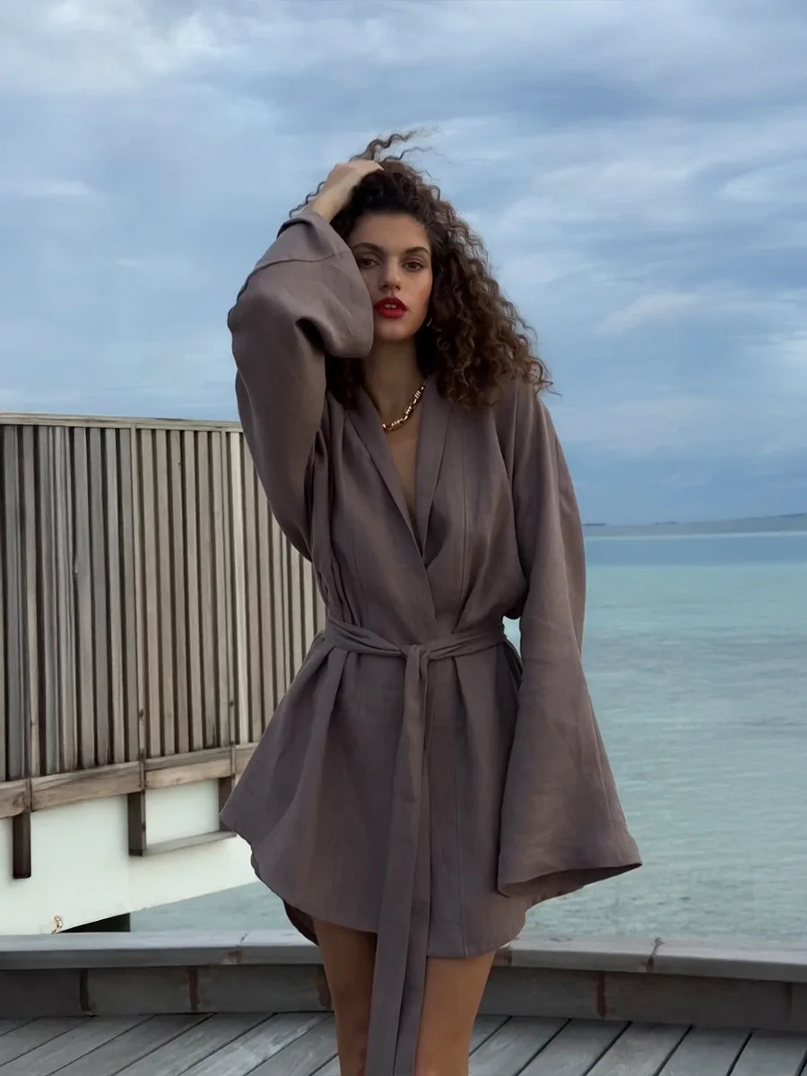 Bornladies Кружевное платье из хлопка и льна