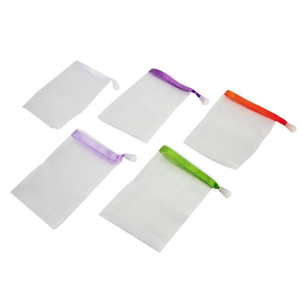 

Soap Bag Foaming Net Bag Gel Hand Hangable Home Mesh Portable Shower 5pcs Soft Bath Travel Bathing Wash Bubble
