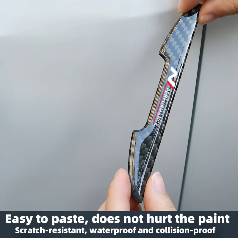 4 шт. защитная лента из углеродного волокна для боковых дверей автомобиля