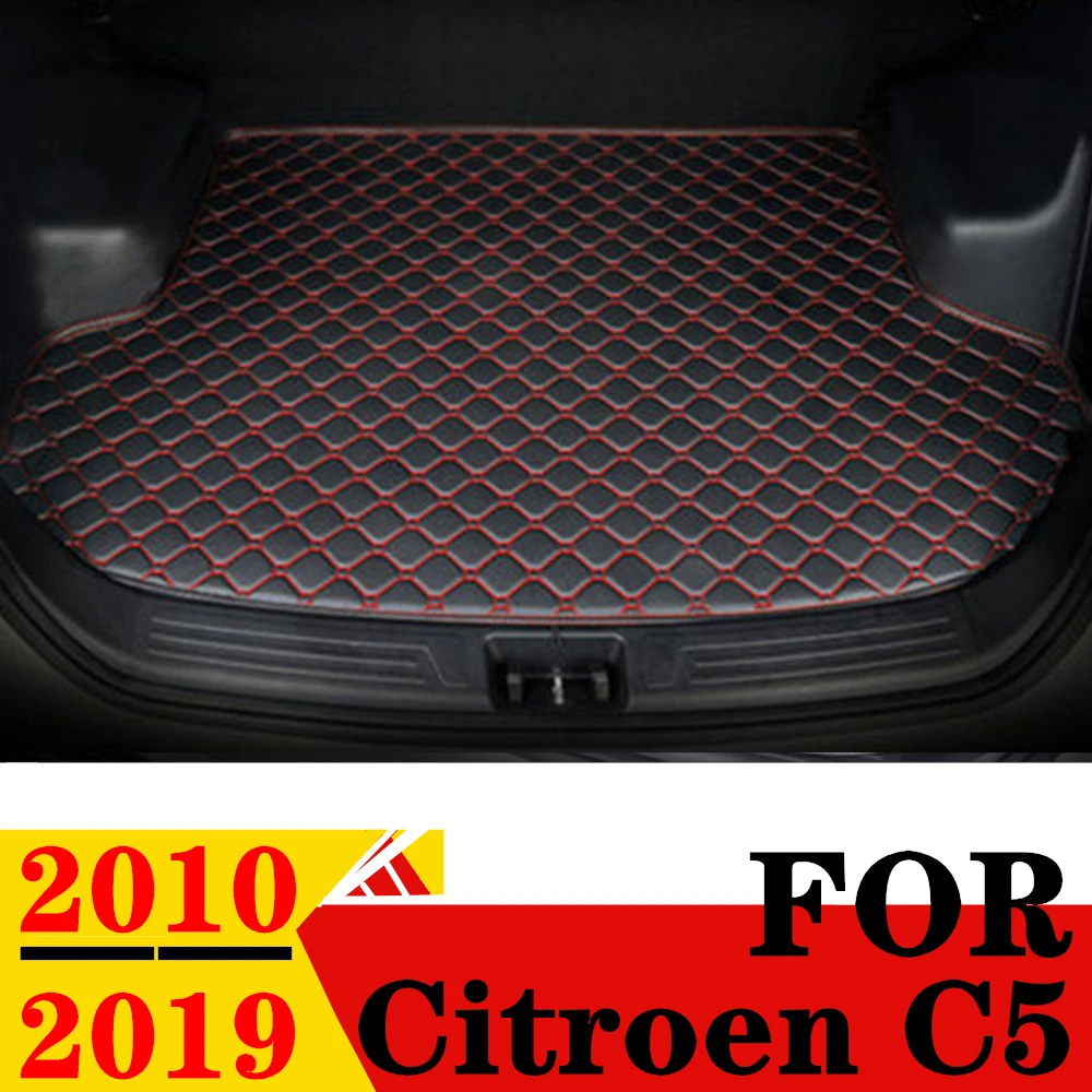 

Коврик для багажника автомобиля Citroen C5 2010-2019, плоский боковой водонепроницаемый задний коврик для груза, коврик, автозапчасти, аксессуары для заднего багажника