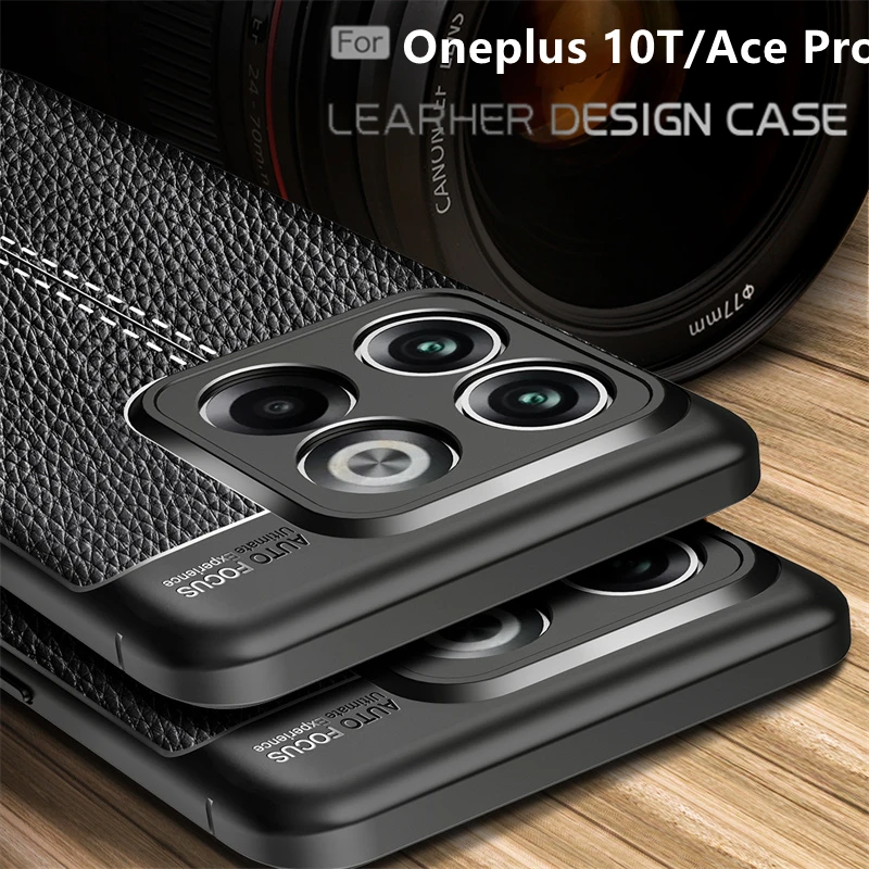 

For Oneplus 10T Cover Case For Oneplus 10T Capas Shockproof Phone Back Bumper Soft TPU Leather Cover Oneplus ACE Pro 10T Fundas