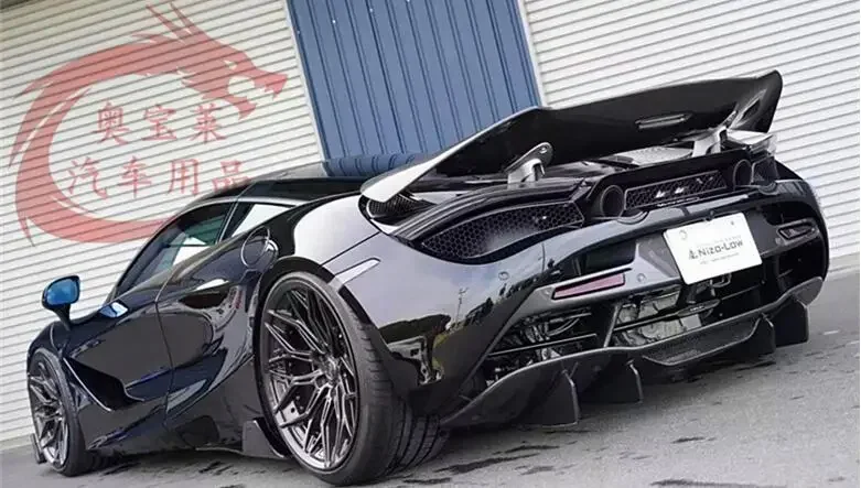 Задний бампер из настоящего углеродного волокна боковые спойлеры диффузор