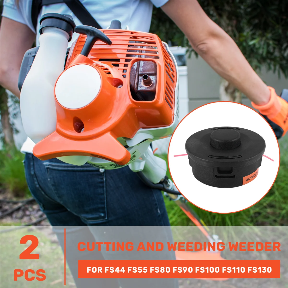 Головка триммера для Stihl 25-2 Fs44 Fs55 Fs80 Fs90 Fs100 Fs110 Fs130 садовые аксессуары 2 шт.