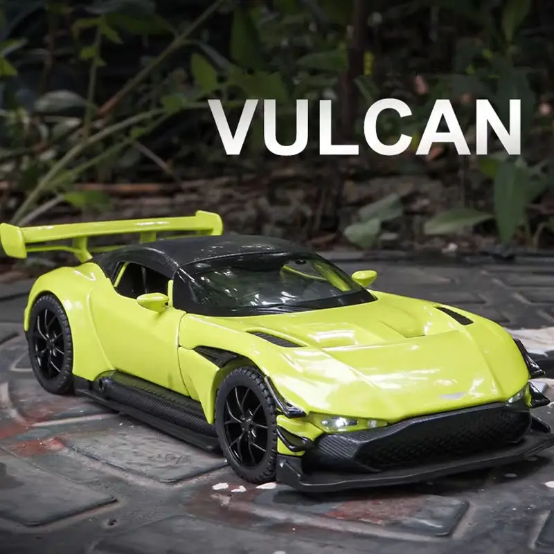 

1:32 Aston Martin Vulcan Alloy Sports Car Diecast Metal Toy Racing Car Model Simulation Sound and Light Collection Children Gift