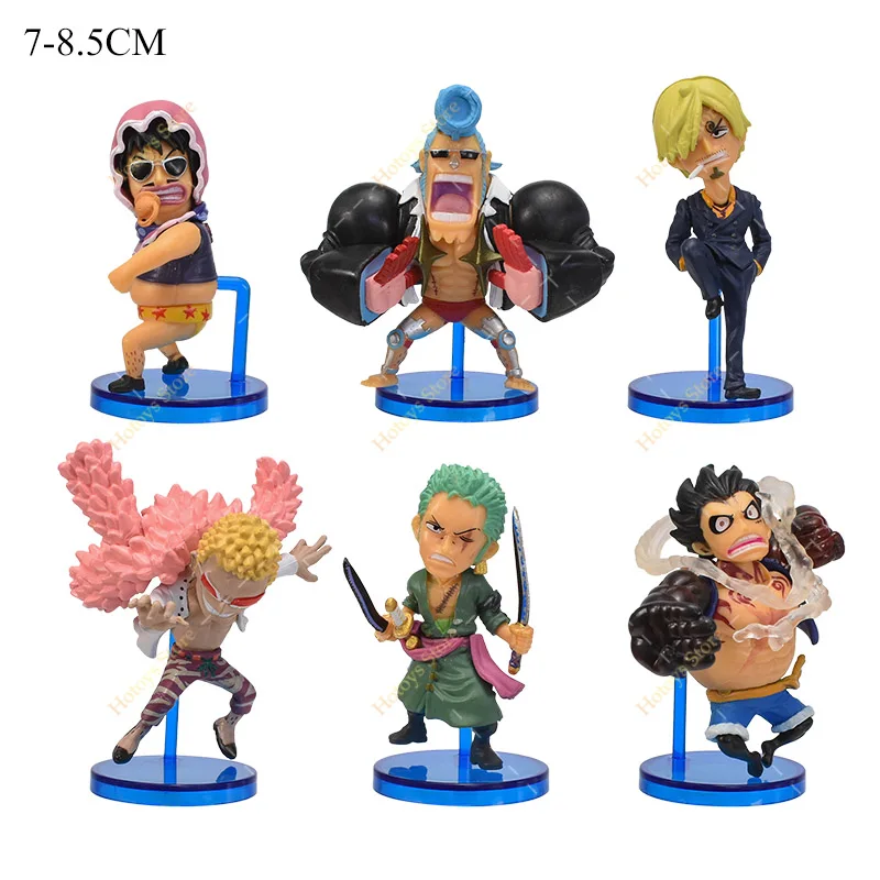 3-12pcs/set Anime One Piece Figure Luffy Zoro Sanji Ace Nami Shanks Q Ver.Straw Hat Action Figures Brook Usopp Buggy Model Toys - купить по