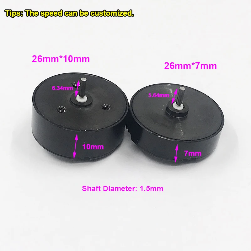 1 шт., большой бессердечный двигатель 26 мм * 7 мм/26 мм * 10 мм, 12 В постоянного тока, 9000 об/мин/11500 об/мин, высокая скорость для тату-машины, настраиваемая скорость 2607 2610