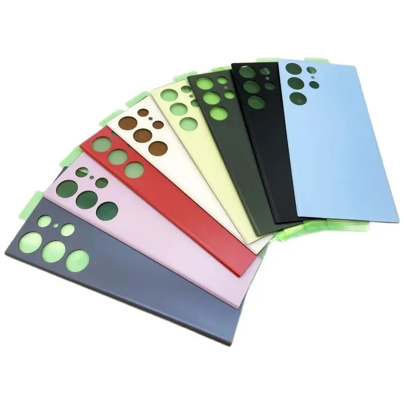 Чехол для Samsung Galaxy S23 Ultra 5G Крышка батарейного отсека стеклянный задний на клейкой