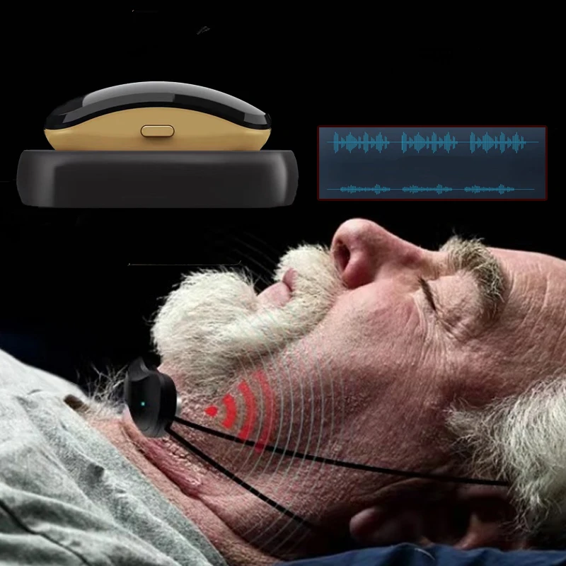 

Smart Anti Snoring Device TENS Pulse Sleep Aid Stop Snoring Throat Snoring Stop Electric App Throat Muscle Stimulator Massager