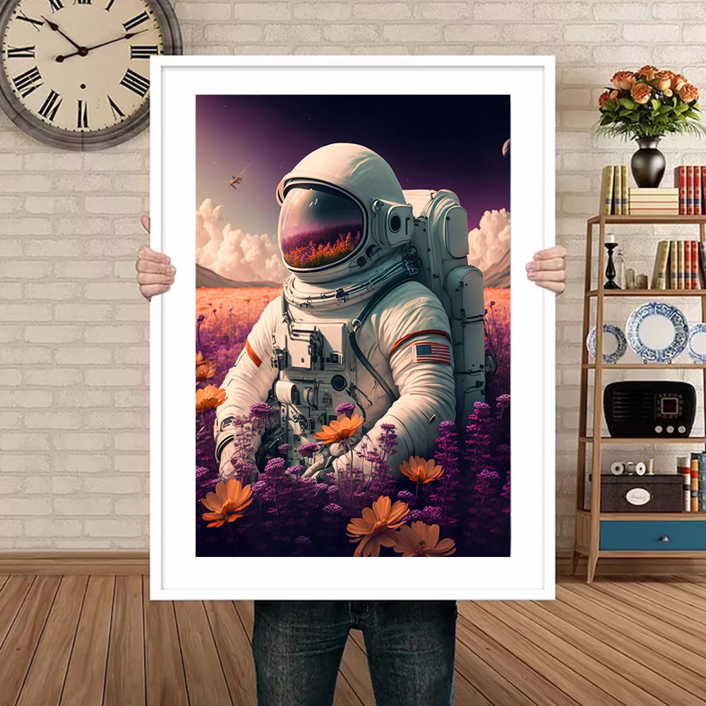 Популярный Космос астронавт искусство эстетика плакат красочная неоновая
