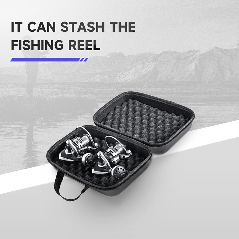 

Portable Eva Fishing Reel Bag Fishing Tackle Storage Case for 1-2 Fishing Reels Drum Wheel Raft Alarm Fish Finder Storage Bag