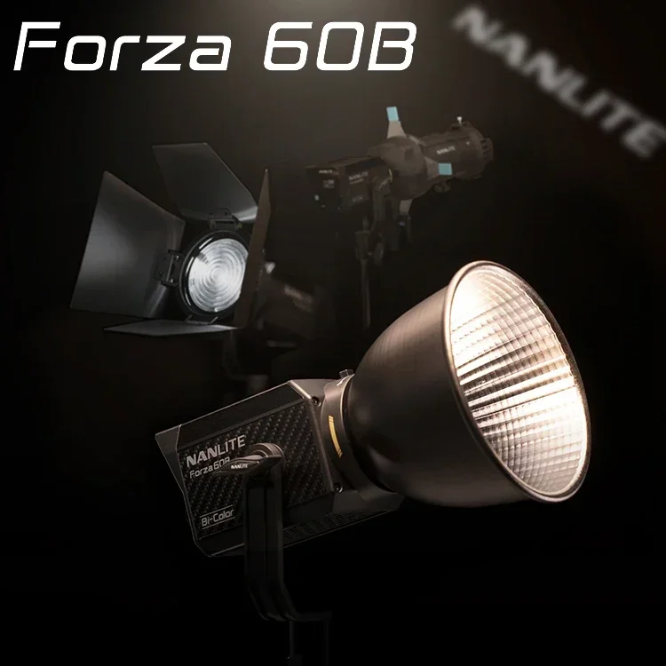 

Nanguang Nanlite Forza 60 60B 60W светодиодный фотография светильник Bi-Color 2700K-6200K наружный монолитный блок освещения, Стробоскопическая Лампа