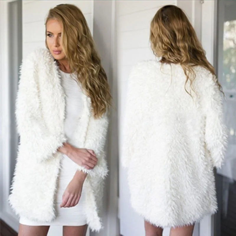 Women's Leather Fur Coat Mid-Length Autumn and Winter Imitation Fur Faux Lamb Fur Coat Faux Fur Coat