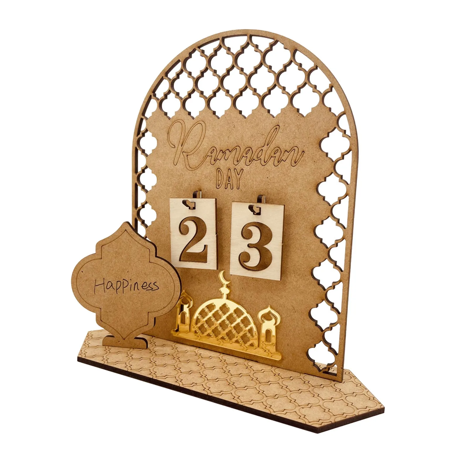 

2022 Ramadan Advent Calendar Wooden Countdown Calendars Decorations for Home 30 Days Til Eid Ramadan Gift Craft Ornament Decor