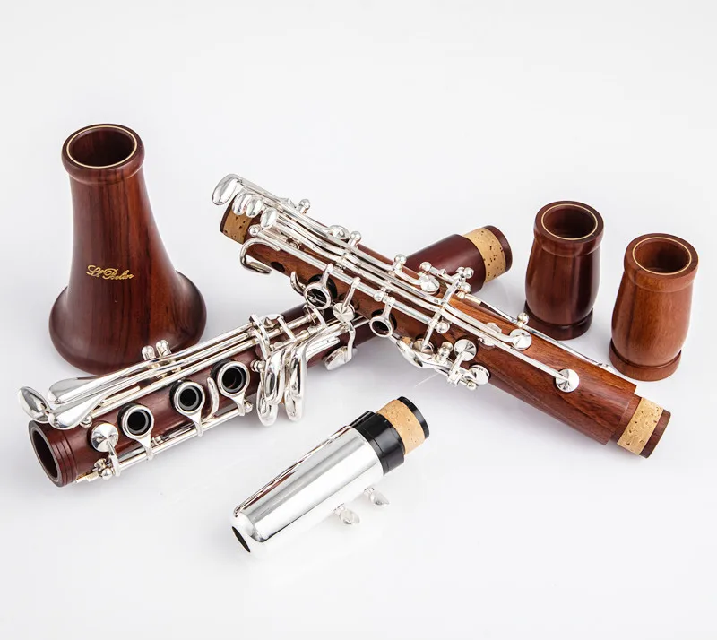 Профессиональный кларнет из красного дерева во французском стиле серебряные