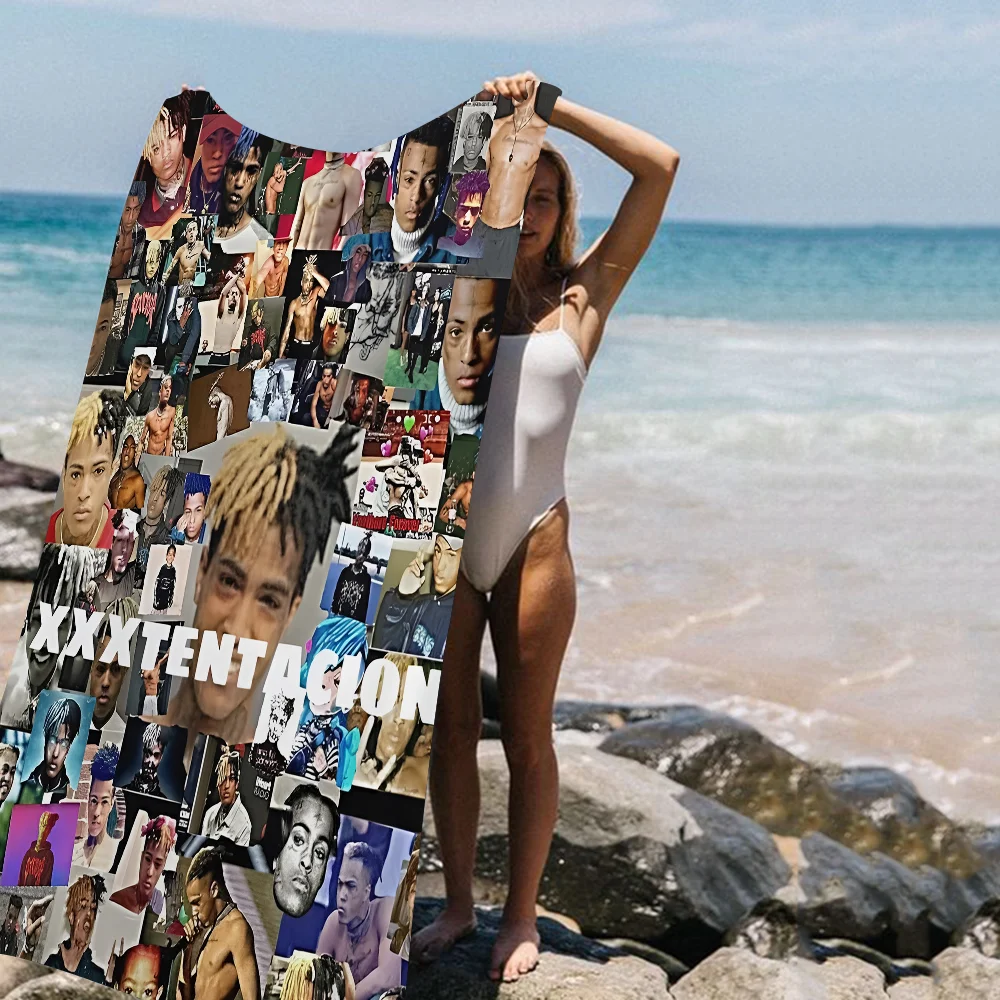 Хип-хоп Z-XXXTentacion пляжное полотенце из микрофибры с принтом для альпинизма йоги