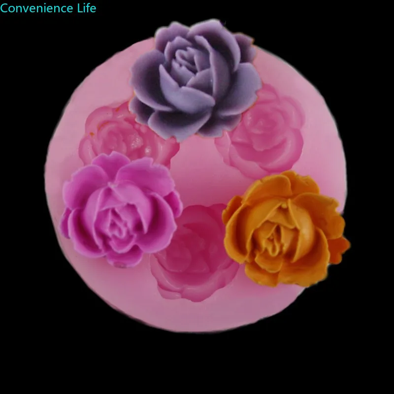 

Bloom Rose Siliconen Cakevorm 3D Bloem Fondant Mold Cupcake Jelly Snoep Chocolade Decoratie Bakken Tool Mallen silicone mould