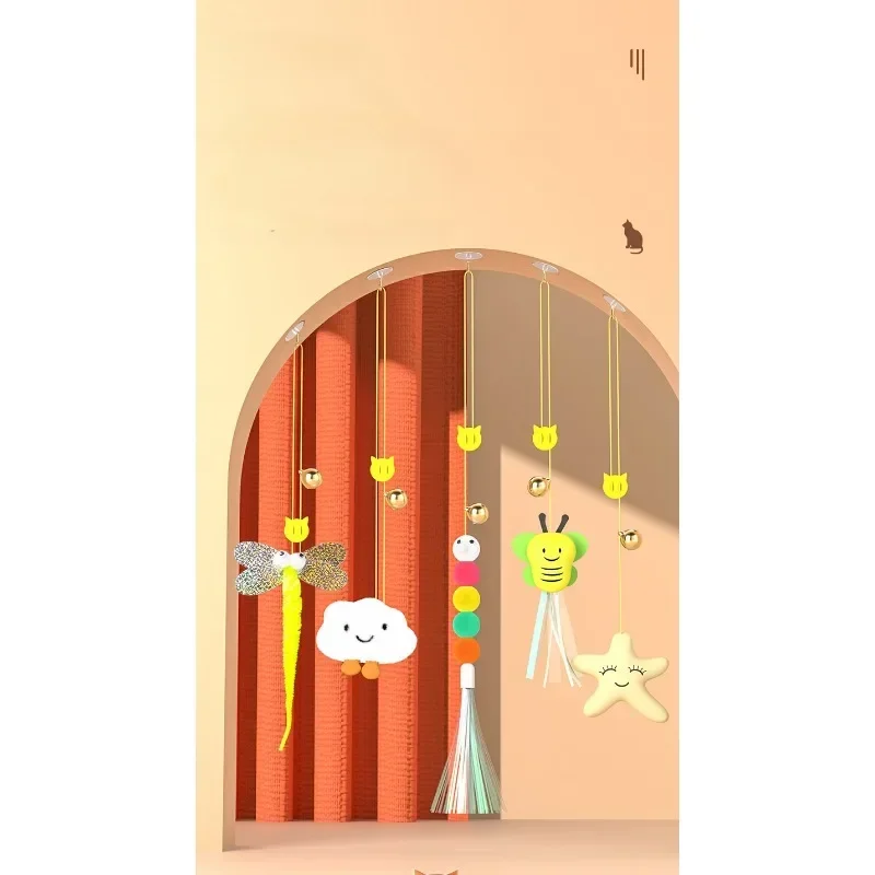 Веревка для кошек длинная веревка дразнящая игрушка аксессуары котенка качели