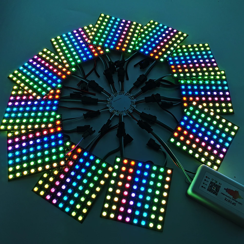 WS2812 WS2811 SK6812 светодиодный модуль огней фейерверка 3-контактная Круглая Панель