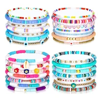 bohemian ethnic beads bracelets for women multicolor clay charm bracelet handmade beach friendship jewelry wholesale 2022 new