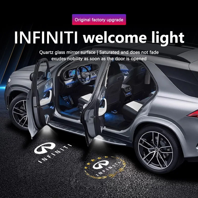 Фото Светодиодный лазерный проектор с логотипом двери автомобиля для Infiniti QX50 QX70 QX80 EX25 FX37 FX50 EX G37 G25 Q40 Q50 Автомобильные аксессуары №1