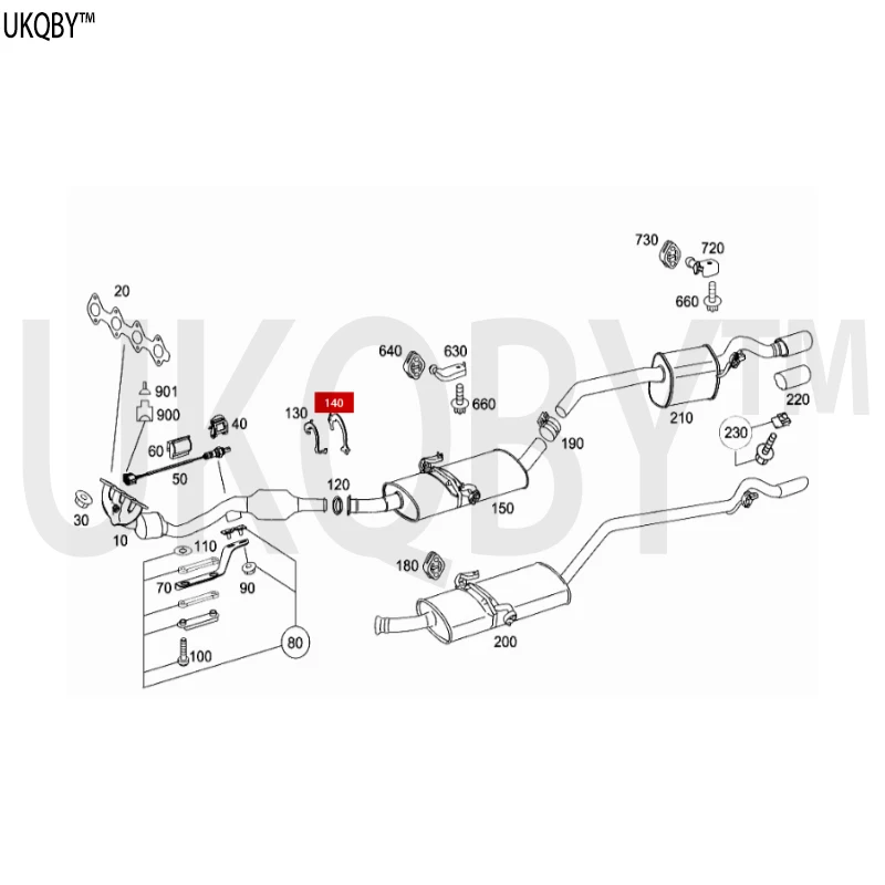 Me rc ed es A0019915370 пружинный зажим, подключенный к передней выхлопной трубе заднего выхлопной трубы A0009932625A0009932725 A0019915 (art.: 3920d019a60ce) - 3920d019a60ce