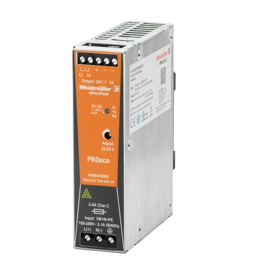 Weidmuller 24V PRO ECO 120W 24V 5A 1469480000 блок питания Weidmueller с переключателем режима Weidmuller 24V PRO ECO 120W 24V 5A 1469480000 блок питания Weidmueller с переключателем режима